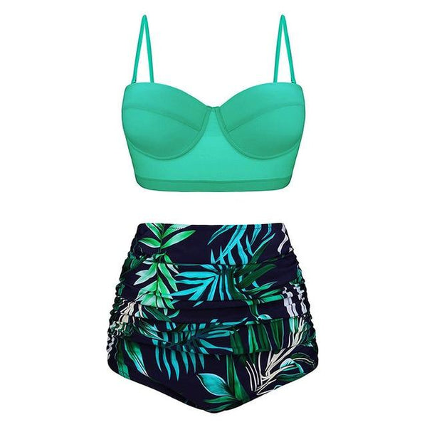 Aquamarine Green Forest Bikini